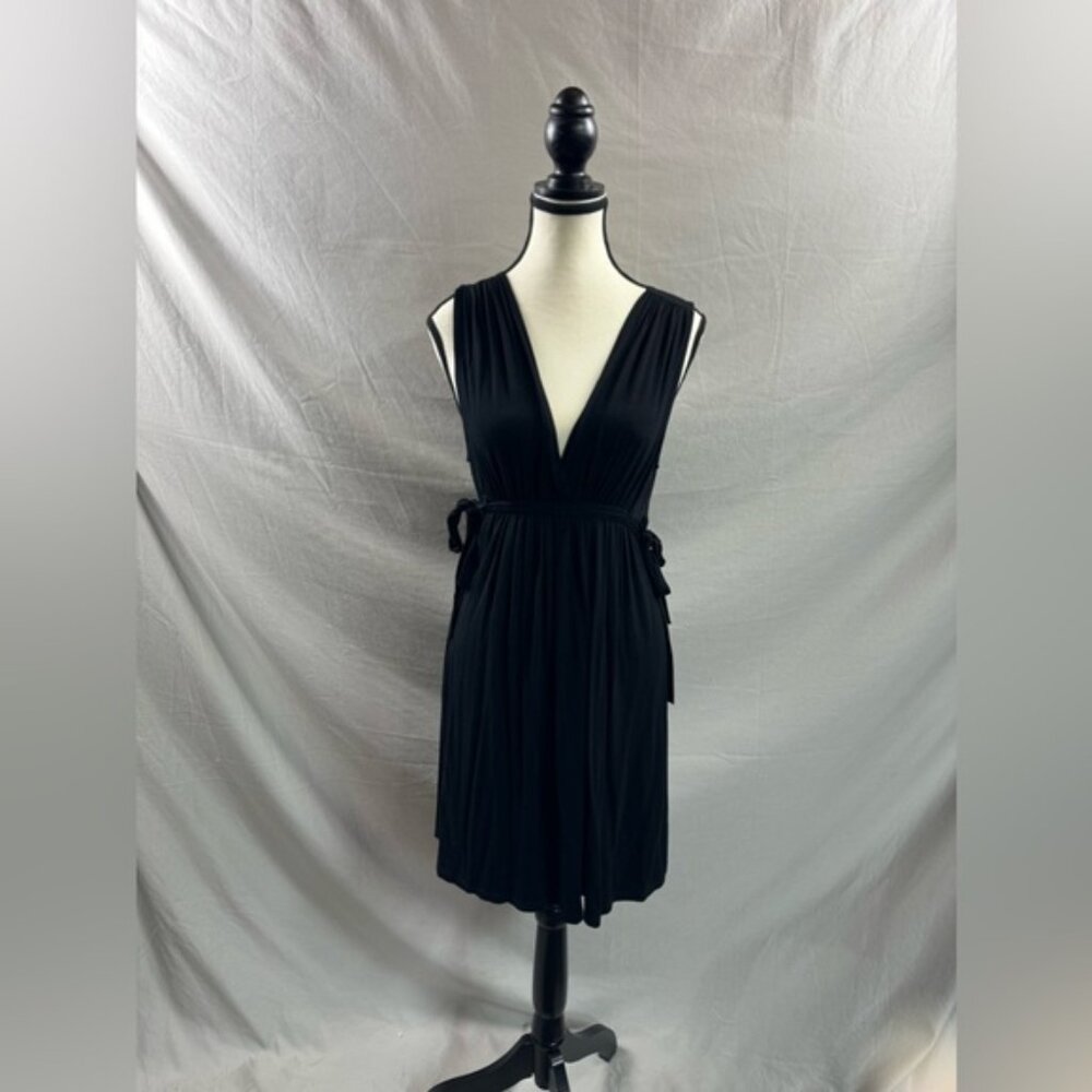 Zara Side Tie Low Back Dress Black
